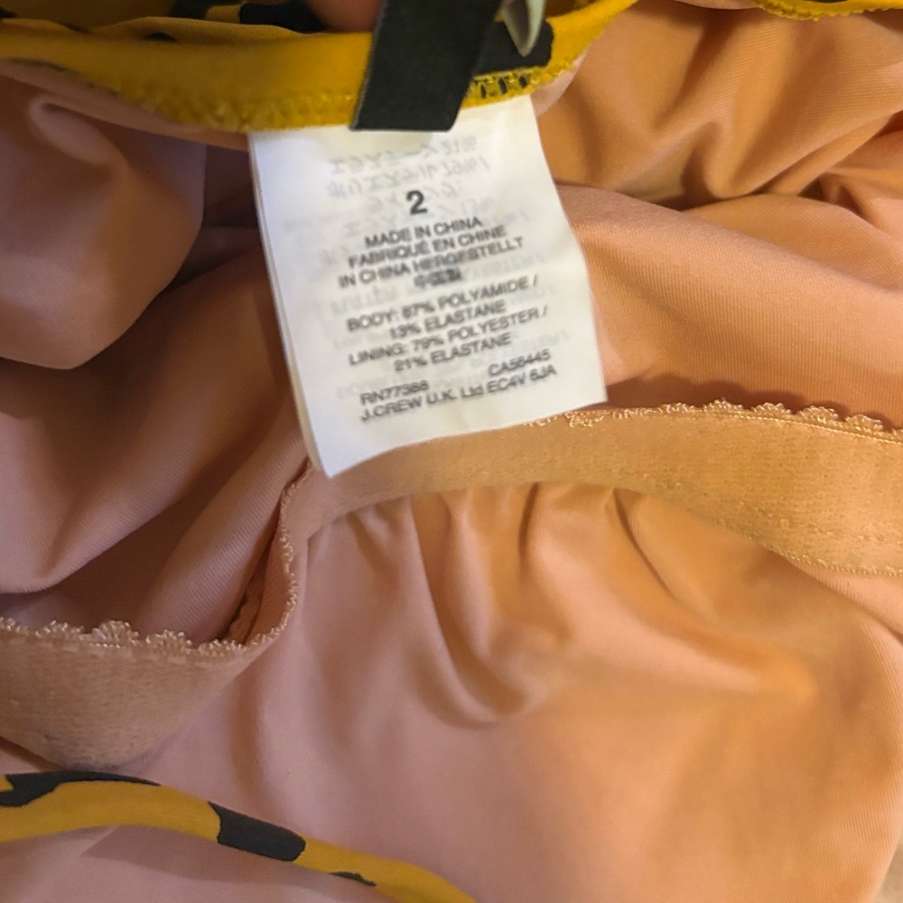 Madewell Yellow and Black Polka Dot Swimsuit - Picture 4 of 4